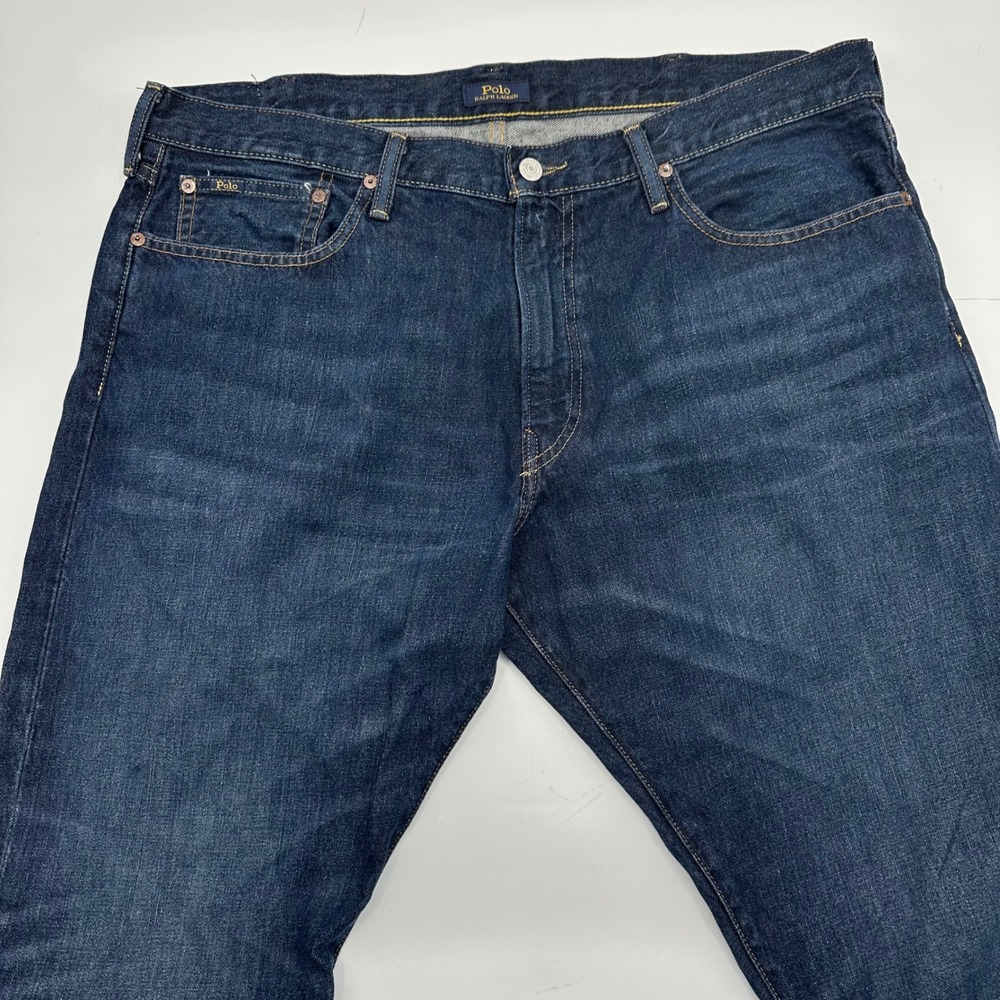 Polo Ralph Lauren Mens Dark Wash Denim Jeans 38x30 Blue 100% Cotton 710548561001